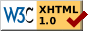 W3C valides XHTML 1.0